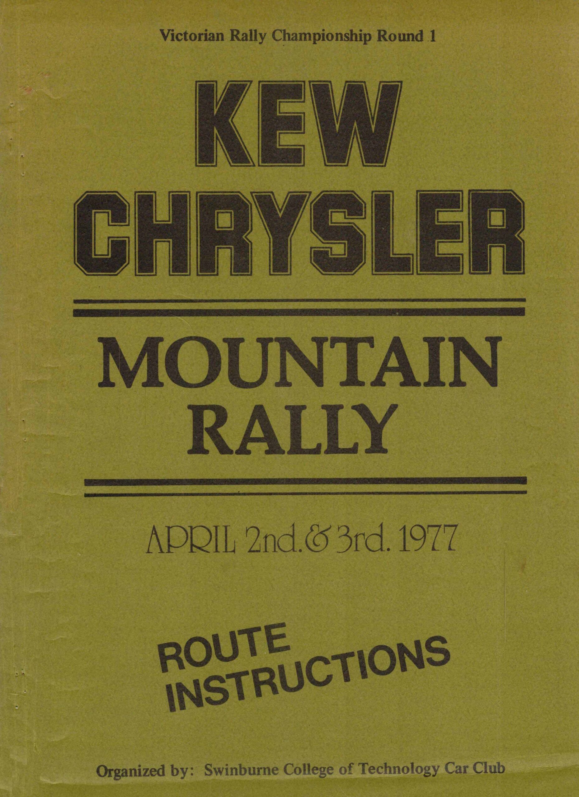 1977 Mountain Rally Cover